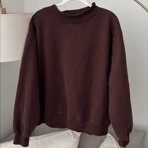 Parke Classic Brown Mockneck with Patch